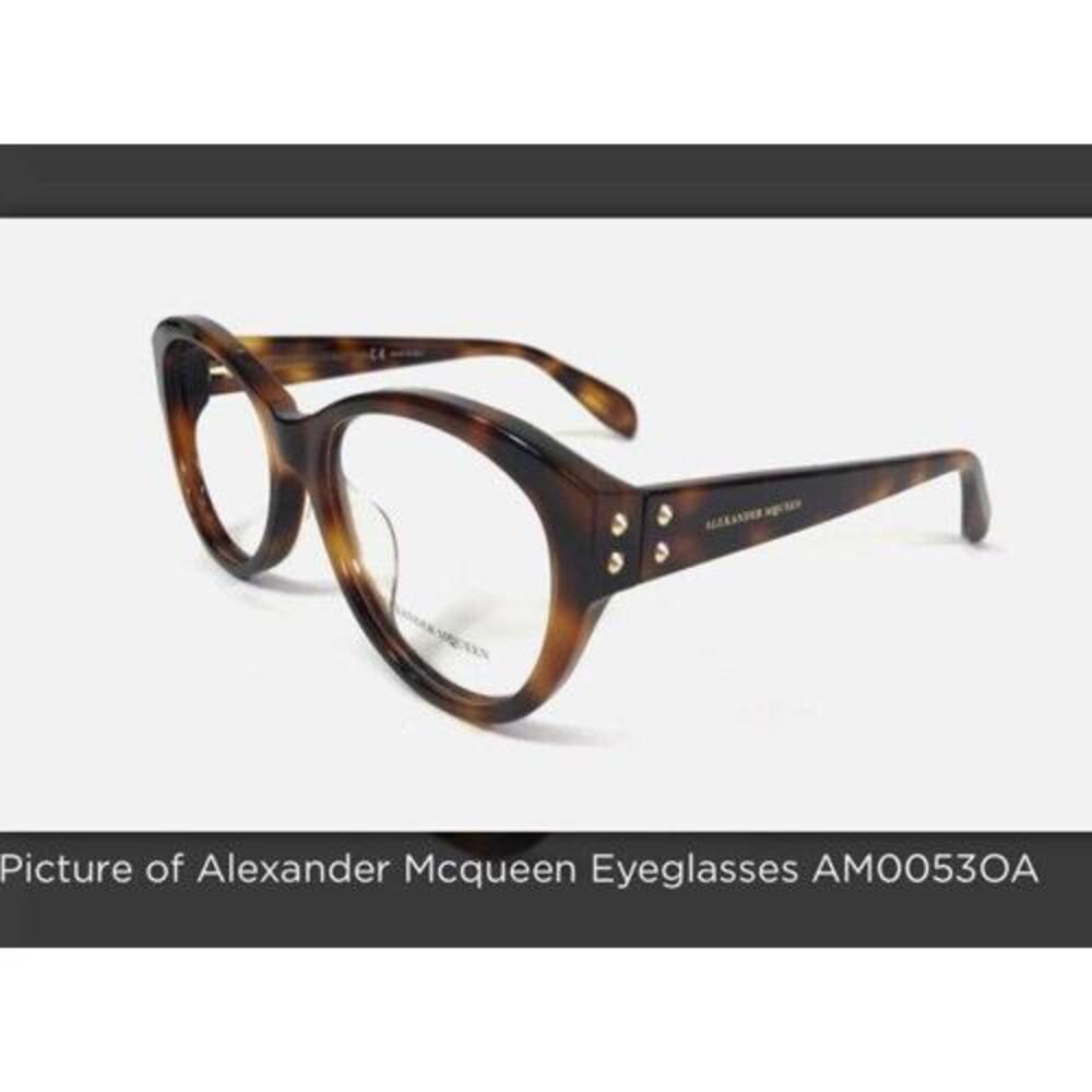 Alexander McQueen Glasses AM00530   Grey Tortoise Shell NEW w case & box